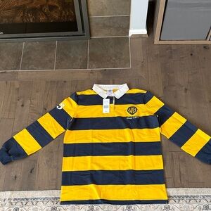 Warner Bros. Men’s Rugby Shirt - Yellow and Navy Stripes